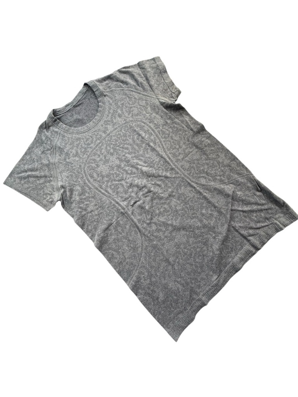 Lululemon Swiftly Tech SS Print Top Womens Gray Heathered Size 8 - Picture 2 of 8